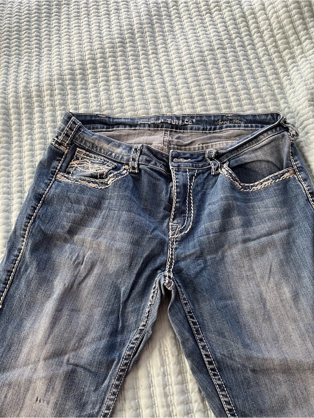 Cowgirl Tuff Women's Faded Blue Bootcut Jeans